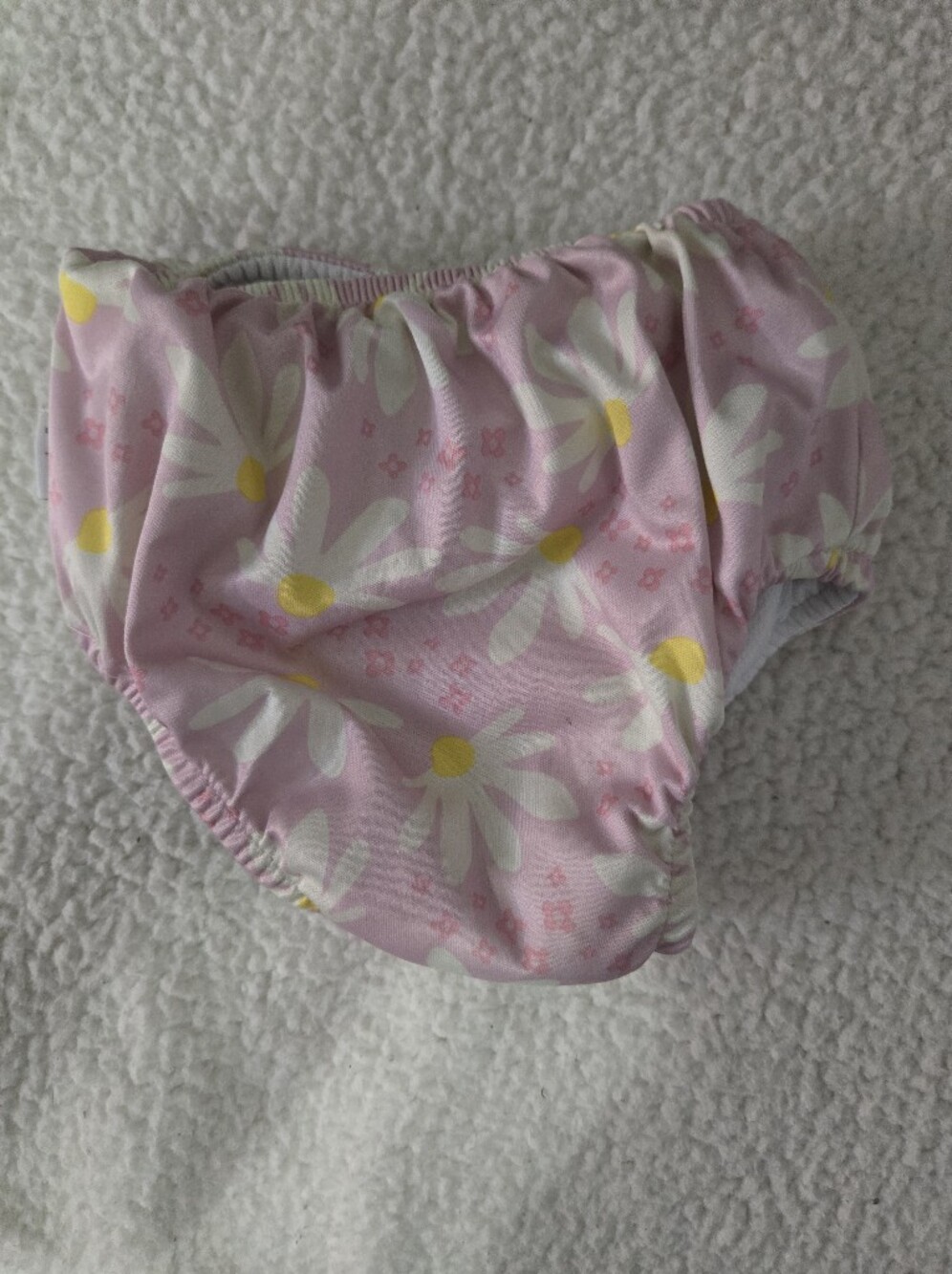 Pink Daisy Print Kids Swim Diaper Cover
